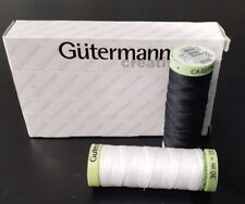 1 SPOLETTA GUTERMANN 30 FILATO FILO NYLON poliestere BIANCO E NERO