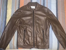 Zara S Biker Giacca Ecopelle Marrone