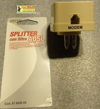 FILTRO ADSL SPINA/PRESA TRIPOLARE CON DEVIAZIONE PRESA + MODEM RJ11 OMOLOGATO