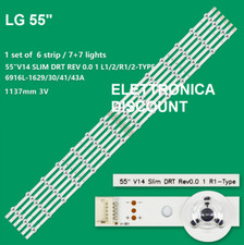 KIT 12 BARRE LED PER TV LG