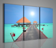 QUADRI MODERNI PIER VIEW QUADRO MARE MODERNO ARREDAMENTO CASA  ARREDARE TELE 