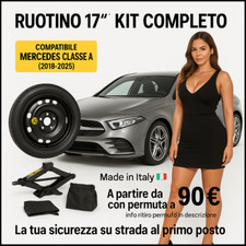 Ruotino di Scorta 17" per MERCEDES CLASSE A w176 w177 Cric Astuccio  DOT recente