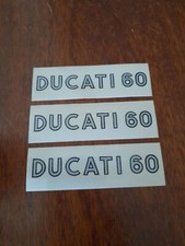 Tris adesivi vintage DUCATI 60 originali per telaio - carenatura 