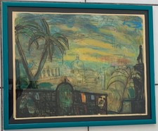 Alessandro BAZAN,  tecnica mista, 50x65 cm., STORICA, BELLISSIMA e IMPORTANTE!