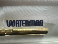 🔴 WATERMAN penna sfera Torsade placcata oro sfaccettata con astuccio vintage