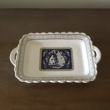 Vassoio Centrotavola in porcellana  Venetian Lagoon  27x18x4