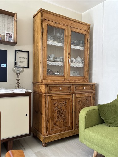 Antica credenza doppio corpo - credenza,