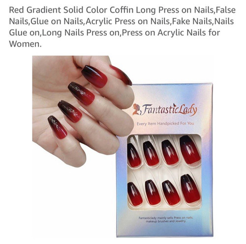 Fantastic lady press nails - on,