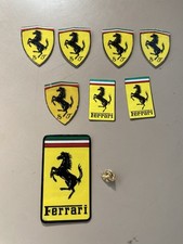 Ferrari Adesivi E Spilla Vintage Epoca Collezione 
