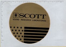 ADESIVO STICKER VINTAGE KLEBER SCOTT SOUND RESEARCH LABORATORIES  USA FLAG