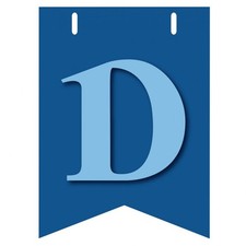 Bandiera LETTERA D in carta
