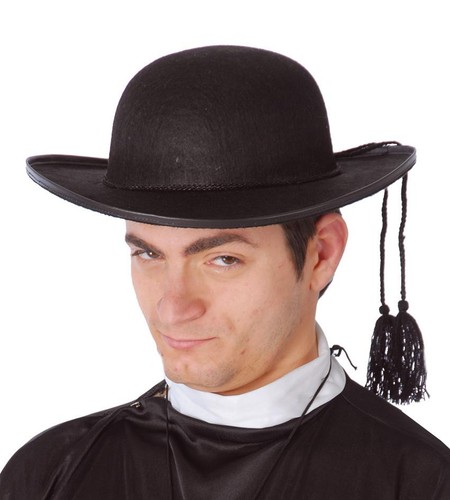 Cappello prete feltro - da,