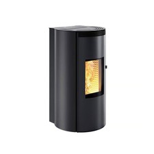 Stufa a pellet Caminetti Montegrappa CUMA MX16 14kW ERMETICA canalizzata acciaio