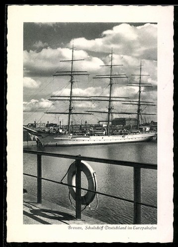 Cartolina brema nave - cartolina, brema,