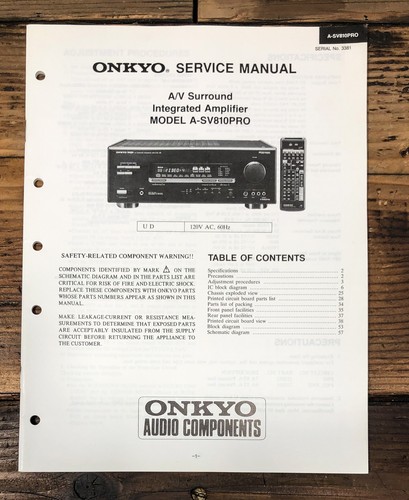 Onkyo sv810pro amplificatore - a-sv810pro,