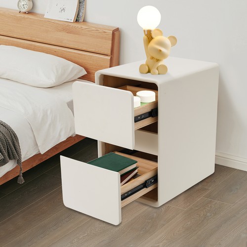 Comodino cassetti bianco - comodino,
