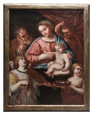 Dipinto antico: Sacra Famiglia, Italia, '600