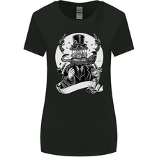 T-Shirt Donna Taglio Ampio Con Testa Di Carrousel Uomo Strano Con Fucili