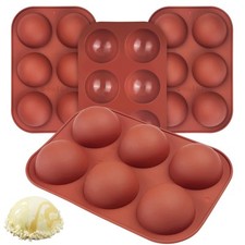 Stampi In Silicone Per Dolci 4 Pezzi Stampo Silicone a Semisfera da 6, Cucina