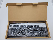 Tastiera HP PS2 tedesca QWERTZ nera argento KB-0316 PS-2 PS/2 434820-041 NUOVA