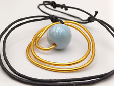 CIONDOLO ALLUMINIO DORATO E CERAMICA - COLLANINA