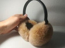 CUFFIE PARAORECCHIE CON PELO COLORE MARRONE - (117)