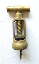 VECCHIO CAVATAPPI ITALIANO 2 COLONNE OTTONE VINTAGE FUNZIONANTE