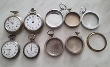 LOTTO OROLOGI DA TASCA 2 IN ARGENTO NON FUNZIONANTI