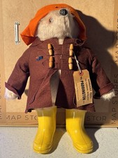 Orso Gabrielle Paddington degli anni 70 PB stivali originali, borsone ed etichetta.