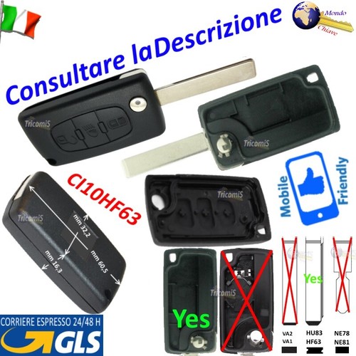 Chiave telecomando guscio - telecomando,