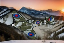 Spitfire Fighter Plane Patch - Distintivo con applicazione in ferro ricamato RAF WWII