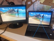 2 MONITOR- 1HANNS.G JC171D + 1HANNS.G HB175A 17'' LCD + 2 cavi alim. + 2cavi VGA