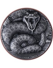 ANACONDA Doppio Gigante Predatori Moneta Argento 10 Vatu Vanuatu 2025