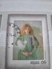Vintage Polska Postage Poste Stamp Poland 1965 Woman Polish Painting O.Boznanska