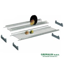 SCOLAPIATTI 56 CM PER CUCINA PORTA INCASSO DOPPIA RETE PENSILE RASTRELLIERA