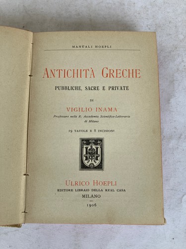 Manuali hoepli antichita - manuali, hoepli-antichita'