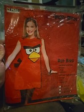 Costume Angry Birds uccellino rosso ragazza donna taglia 14/16 licenza ufficiale nuovo
