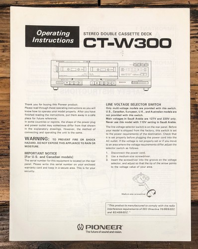 Pioneer w300 proprietario - pioneer,