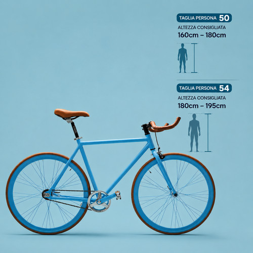 Bici fixed uomo marrone - uomo, 28