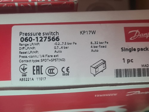 Pressostato danfoss kp17w - pressostato,