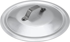 Pentole Agnelli Alluminio Coperchio Rotondo Pesante Con Ponticello, Argento, 30 