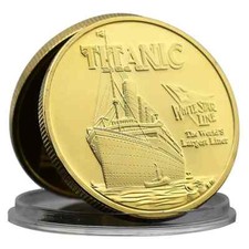 Moneta oro Titanic inglese metallo RMS artigianato medaglia commemorativa FDC