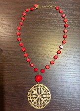 Collana perle rosse vintage - perle,