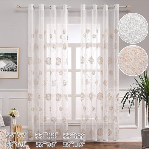 Tende voile trasparente - 2x,