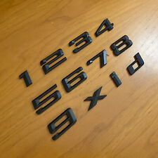Stemma numeri e lettere per modello BMW nero opaco da 21mm - logo per baule