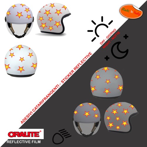 Adesivi casco rifrangenti