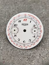 #1546 HEUER 28,5mm QUADRANTE DIAL VALJOUX 23 CRONOGRAFO VINTAGE BIANCO CHILOMETRO