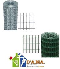 RETE ELETTROSALDATA ZINCATA PLASTIFICATA MAGLIA mm50X75 ROTOLO MT25 100-200 CM