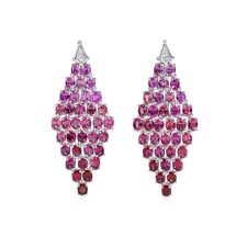 Orecchini Rubino Rosa-Viola