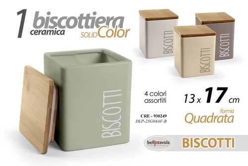 Biscottiera quadrata barattolo